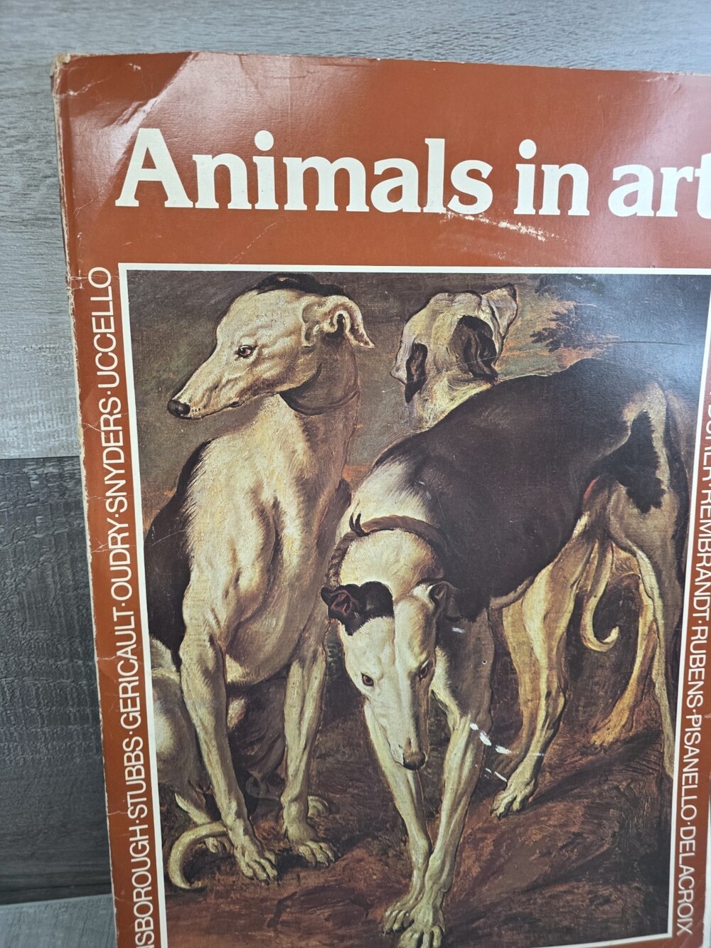 Vtg Animals in Art By Anthony Dent Large Art Book 1976 Binding Loose g63